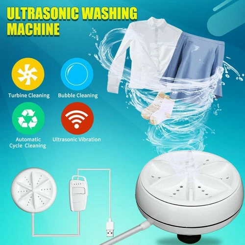 USB Mini Washing Machine Portable Ultrasonic Turbi